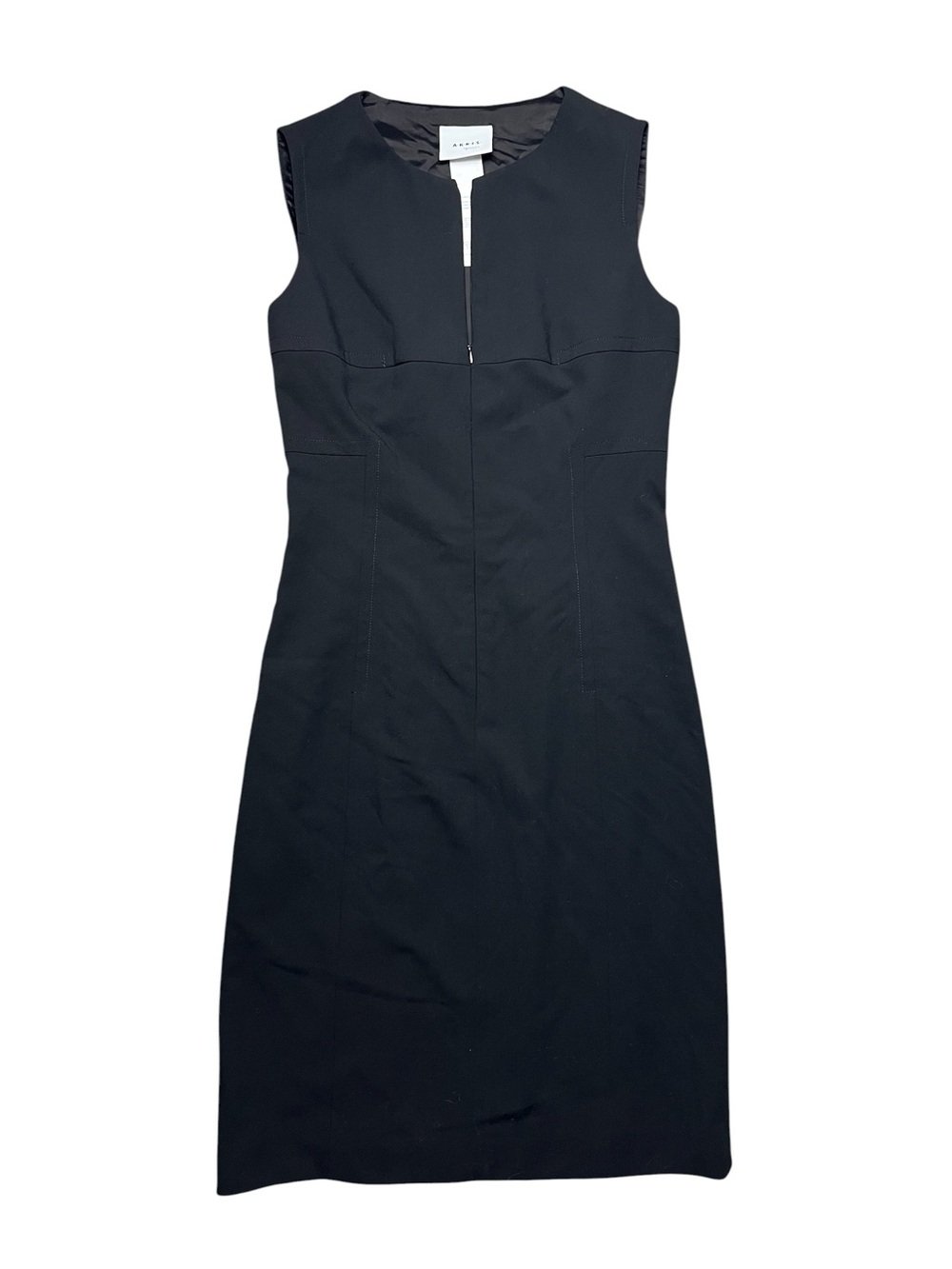 Akris Sleeveless Black Wool Sheath Dress Women’s Size 4